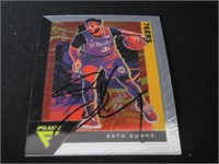 Seth Curry signed basketball card COA