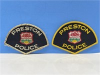 2 Preston Police Uniform Dress Patches