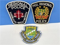 3 Police Uniform Dress Patches: Halton Regional