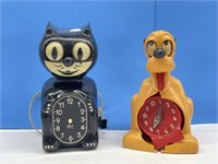 Vintage Kit-kat And Walt Disney Pluto Clocks For