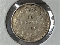 1882 (f15) Canadian Silver 10 Cent