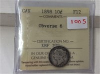 1898 (iccs F12) Canadian Silver 10 Cent