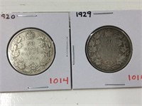 1920,29 Canadian Silver 50 Cent
