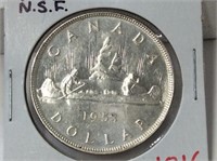 1953 N S F Canadian Silver Dollar