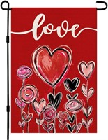 (flag only) Love Hearts Valentine Day Garden Flag