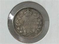 Canada 1907 5 Cent ,f