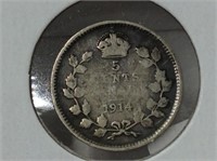 Canada 1914 5 Cent Vg