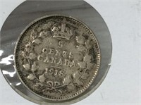 Canada 1918 5 Cents Vg