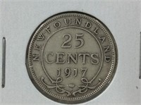 Nfld 25 Cent 1917, Vg