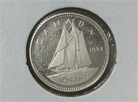 10 Cent 1987 Proof Frosted