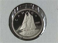 10 Cent 1991 Proof Frosted