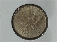 Uruguany 1942 20 Cents 0.720 3.0gm