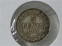 5 Cents Nfld 1917 Vf