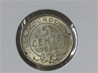 5 Cents Nfld 1942 Au-50
