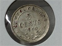 5 Cents Nfld 1944 Xf