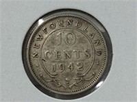 Nfld 10 Cents 1942 F