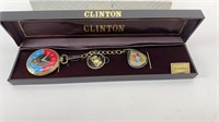 Clinton Fire and Ice Pocket Watch