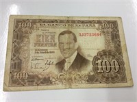 100 Pesos 1953 Spain