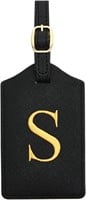 "S" 2PACK Luggage Tag PU Leather