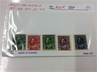 Admirals (x5) Mint - ($120.00)