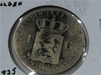 1892 Netherlands 1 Gulden