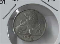 1939 Belgain 1 Franc