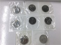 8x Canadian 25 Cent Coins