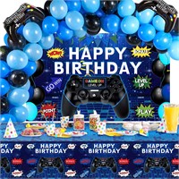 Happy Birthday Game on Level up Blue Extra Large