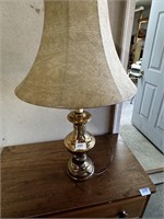 BRASS LAMP WITH SHADE