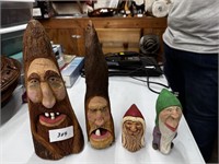 WOODEN GNOME CARVINGS