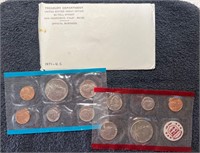 LOT, (11) 1971 UNCIRCULATED COINS