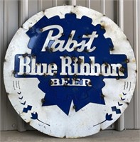 (FJ) 23" Metal Pabst Blue Ribbon Beer Sign