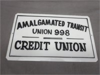 Vintage Credit Union Sign ( Heavy Plastic )