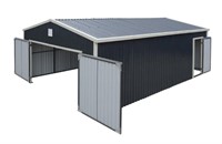 (Y) TMG 16’x24’ Garage Metal Shed w/ 12’ Swing