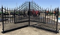 (FJ) 16’ Bi-Parting Wrought Iron Gate