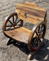 (FJ) New Wood Wagon Wheel Arm Chair