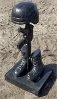 (FJ) 16.5" Resin Military Helmet, Gun & Boots