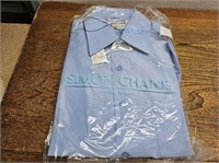 NEW MENS Blue S/S Shirt Sz 15R