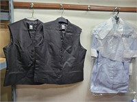 NEW 2 Ladies Grey Vests Sz 10 & 1 Blouse Sz 10P