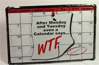 "WTF" Funny Wall Calendar