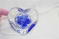 Heart Shaped Glass Paperweight