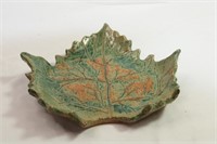 Art Pottery Leaf Trinket Dish