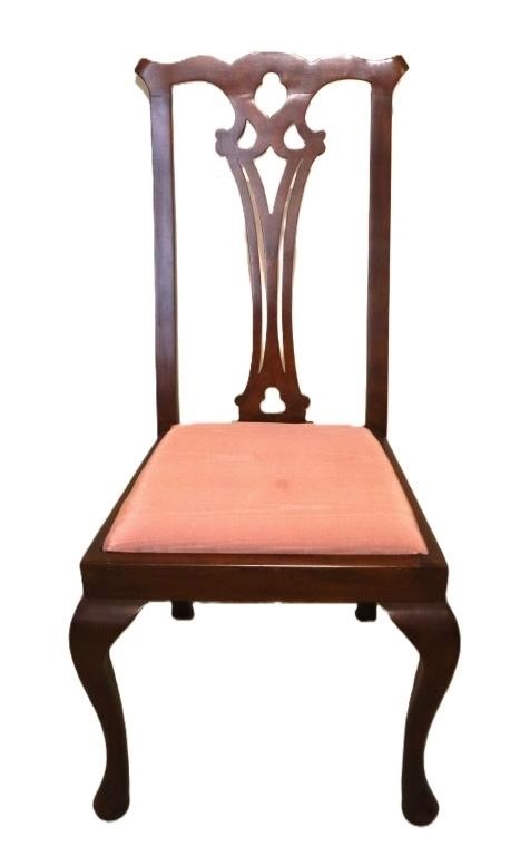 antique high back solid cherry side chair 41"h