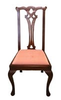 antique high back solid cherry side chair 41"h