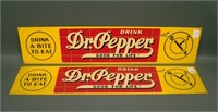 Two Dr. Pepper Metal Advertising Signs