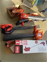 Leaf blowers, cordless trimmer, Toro weedeater