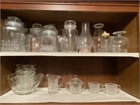 Cut glass and canisters