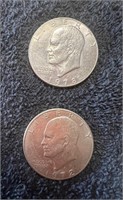 EISENHOWER DOLLAR COINS ( 1978 D, 1972 D)