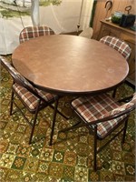 Card table with four chairs