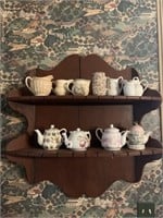 Hanging Wooden Spoon / Plate Rack 37"W x 37"H